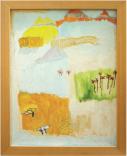 Negev II. Acryl and pencil on canvas, 22 x 28 cm, 1998. Private collection, Denmark
