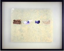 No name. Series Breathing. Handmade paper, paper clipping, 58 x 73 cm, 2011