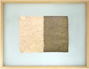 Lunch in Athens - Lunch in Belgrade. Series Equivalnets, handmade paper, 45,5 x 58,5 cm, 2004. Private collection, Serbia
