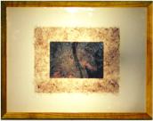 Love I. Light box, 40 x 33 x 12 cm, handmade paper and photo, 2004. Private collection, Serbia
