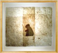 Love II. Light box, handmade paper and photo, 49,5 x 45,5 x 10 cm, 2004. Private collection, Serbia